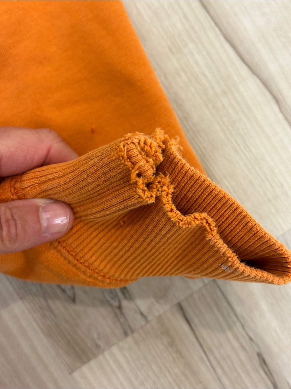 Nike Men's Orange Pullover Hoodie with Embroidered Swoosh image 4